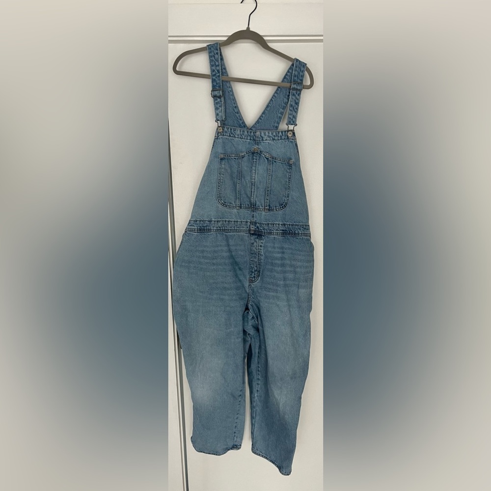 Call navy plus sized women’s denim washed overalls